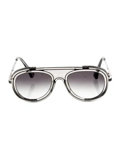 Pre-owned Dita Aviator Gradient Sunglasses In Grey