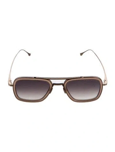 Pre-owned Dita Aviator Gradient Sunglasses In Silver
