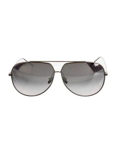 Pre-owned Dita Aviator Gradient Sunglasses In Silver