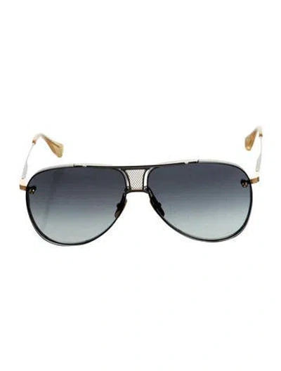 Pre-owned Dita Aviator Gradient Sunglasses In Yellow