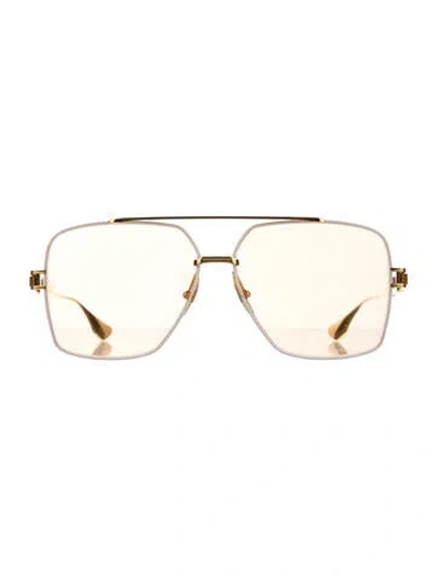Pre-owned Dita Aviator Tinted Sunglasses In Gold