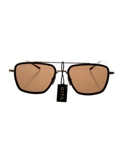 Pre-owned Dita Aviator Tinted Sunglasses In Gold
