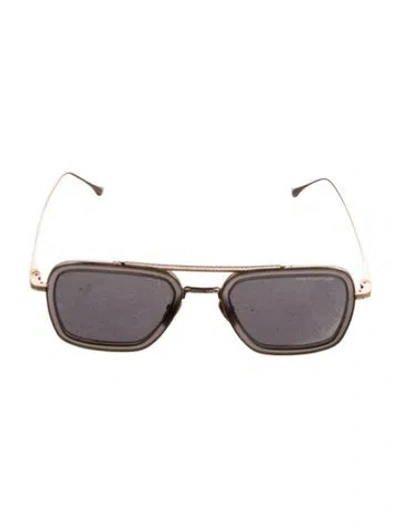 Pre-owned Dita Aviator Tinted Sunglasses In Gold