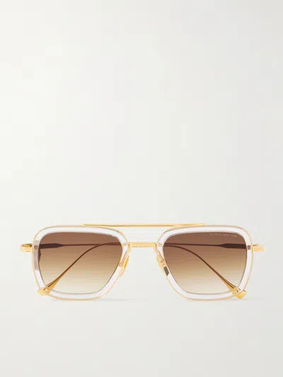Dita Aviator-style Gold-tone And Acetate Sunglasses