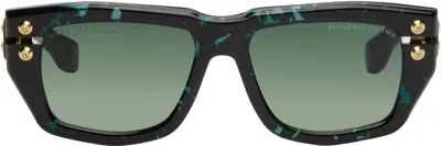Dita Black & Blue Emitter-two Limited Edition Sunglasses In Green