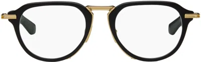 Dita Black & Gold Altrist Glasses In Matte Black - Gold