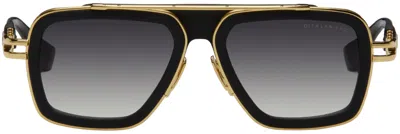 Dita Black & Gold Lxn-evo Sunglasses In Matte Black - Gold