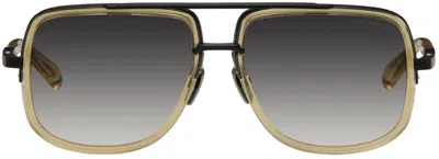 Dita Black & Gold Mach-one Sunglasses In Gray