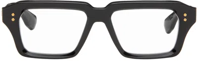 Dita Black Detron Glasses In Black - Yellow Gold