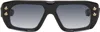 Dita Black Hypher-1183 Sunglasses In Black - White Gold