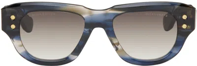 Dita Blue & Brown Lumeks Limited Edition Sunglasses In Cosmic Swirl