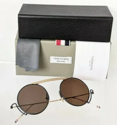 Pre-owned Dita Brand Authentic Thom Browne Sunglasses Tbs 111-03 Gold & Black Tb111 Frame