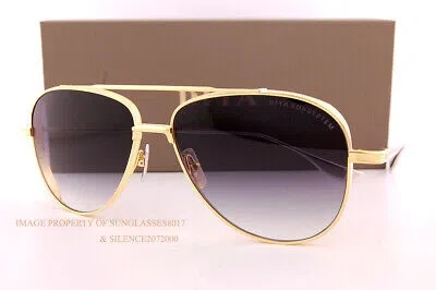 Pre-owned Dita Brand  Sunglasses Subsystem Dts141-a-01 Yellow Gold-silver/dark Grey In Gray