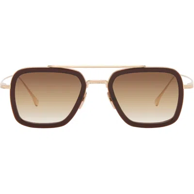 Dita Brown & Gold Flight.006 Sunglasses In Root Beer - Antique