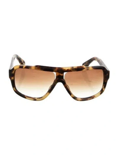 Pre-owned Dita Carbine Oversize Sunglasses In Brown