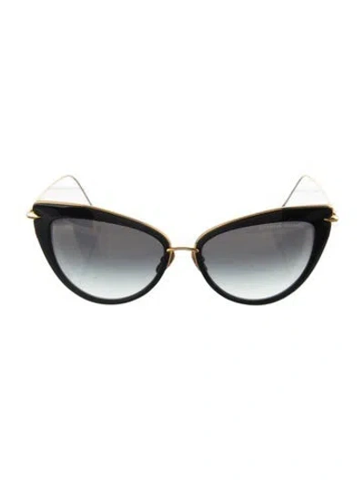 Pre-owned Dita Cat-eye Gradient Sunglasses In Black/gold