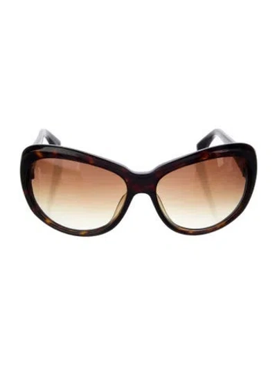 Pre-owned Dita Cat-eye Gradient Sunglasses In Brown