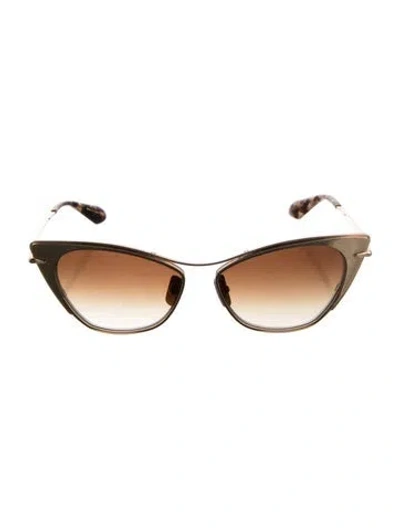 Pre-owned Dita Cat-eye Gradient Sunglasses In Brown