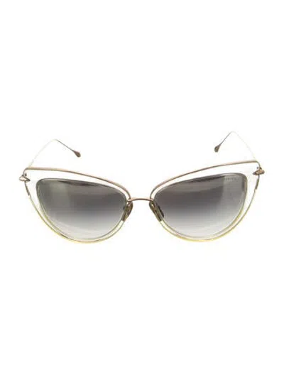 Pre-owned Dita Cat-eye Gradient Sunglasses In Clear/gold