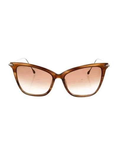 Pre-owned Dita Cat-eye Gradient Sunglasses In Gold