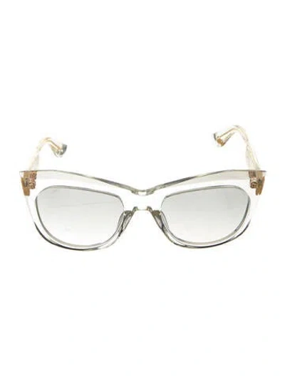 Pre-owned Dita Cat-eye Gradient Sunglasses In Gold