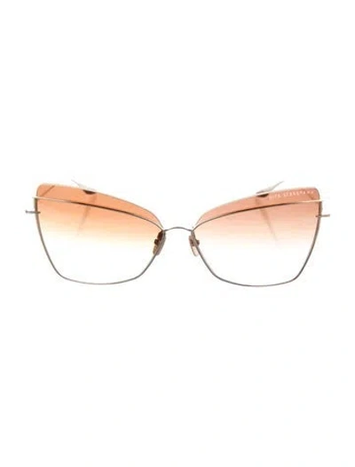Pre-owned Dita Cat-eye Gradient Sunglasses In Gold