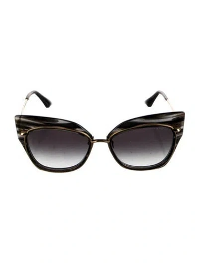 Pre-owned Dita Cat-eye Gradient Sunglasses In Gold