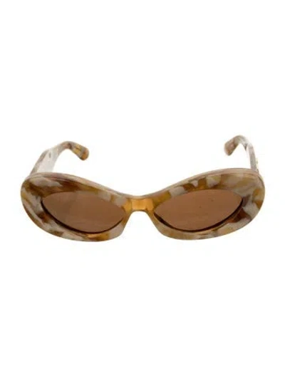 Pre-owned Dita Cat-eye Tinted Sunglasses In Yellow
