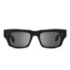 Dita Cosmohacker Rectangular Black Sunglasses With Glossy Finish In Pattern