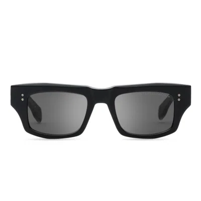 Dita Cosmohacker Rectangular Black Sunglasses With Glossy Finish In Pattern