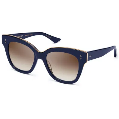 Dita Day Tripper Brown Gradient Butterfly Ladies Sunglasses 22031-d 55 In Blue