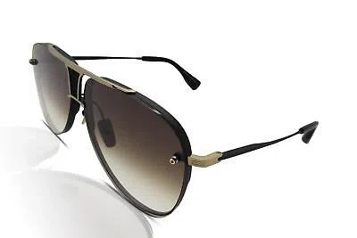 Pre-owned Dita Decade-two Sunglasses Drx-2082-b-blk-gld-62-z Black/gold/brown Gradient
