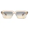 Dita Detron Grey Apricot Gradient Rectangular Unisex Sunglasses Dts459-a-03 52 In Multi