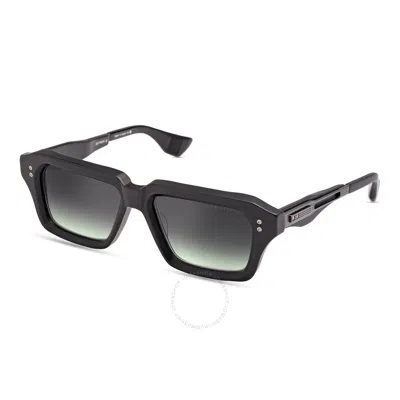 Dita Detron Grey To Green Gradient Rectangular Unisex Sunglasses Dts459-a-02af 52
