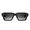 Dita Detron Rectangular Frame Sunglasses With Gold Detailing In Black