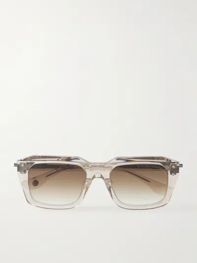 Dita Detron Square-frame Acetate Sunglasses In Neutral