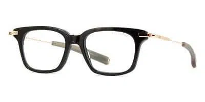 Pre-owned Dita Dlx413-a-01 Lancier Lsa-413 Black - White Gold Eyeglasses In Clear Lens