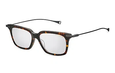 Pre-owned Dita Dlx425-a-02 Lancier Lsa-425 Tortoise - Matte Black Eyeglasses In Clear Lens