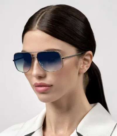 Pre-owned Dita Drx-2010-k-pld-60-z Midnight Special Black Palladium W Sunglasses In Gray