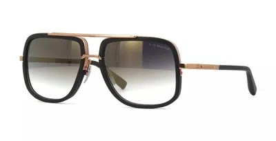 Pre-owned Dita Drx-2030-l-blk-rgd-59-z Matte Black-rose Gold W Sunglasses In Gray