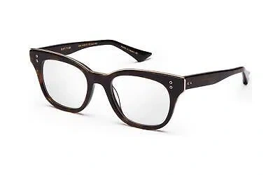 Pre-owned Dita Drx-3039-b-trt-gld-50-z Tortoise-brown Back Eyeglasses In Clear Lens