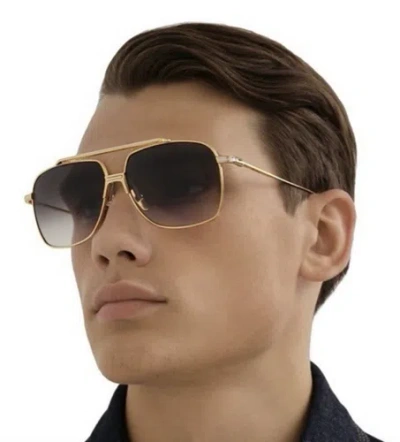 Pre-owned Dita Dts100-a-01 Alkamx Yellow Gold - Silver W Sunglasses In Gray