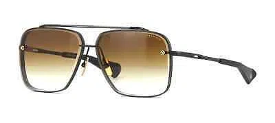 Pre-owned Dita Dts121-62-03-z Black Iron - Black Rhodium W Sunglasses In Brown