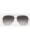 Dita Dts121/62/07 Mach/six Sunglasses In Matte White_yellow Gold