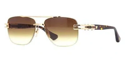 Pre-owned Dita Dts138-a-02-z Grand-evo One White Gold - Brown W Sunglasses In Dark Brown To Clear