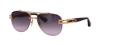 Pre-owned Dita Dts139-a-01-z Grand-evo Two Yellow Gold - Black W Sunglasses In Gray