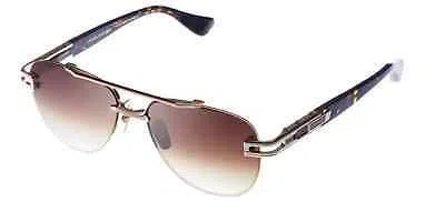 Pre-owned Dita Dts139-a-02-z Grand-evo Two White Gold - Brown W Sunglasses In Dark Brown To Clear