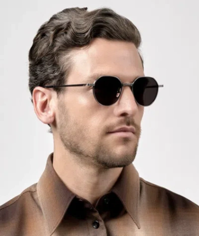 Pre-owned Dita Dts150-a-02 Vers-one Antique Silver - White Gold W Sunglasses In Gray