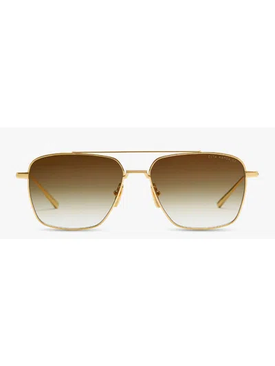 Dita Dts181/a/01 Artoa.57 Sunglasses In Yellow Gold W/brown