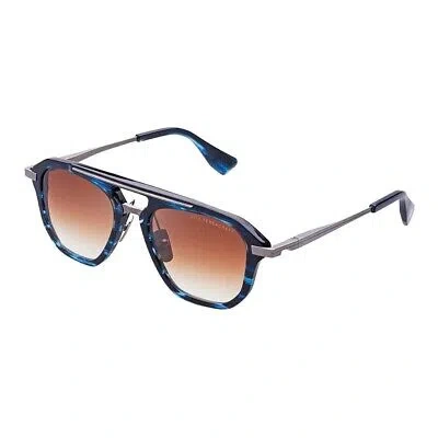 Pre-owned Dita Dts416-a-03 Nautilus Blue Swirl - Antique Sunglasses In Brown To Clear